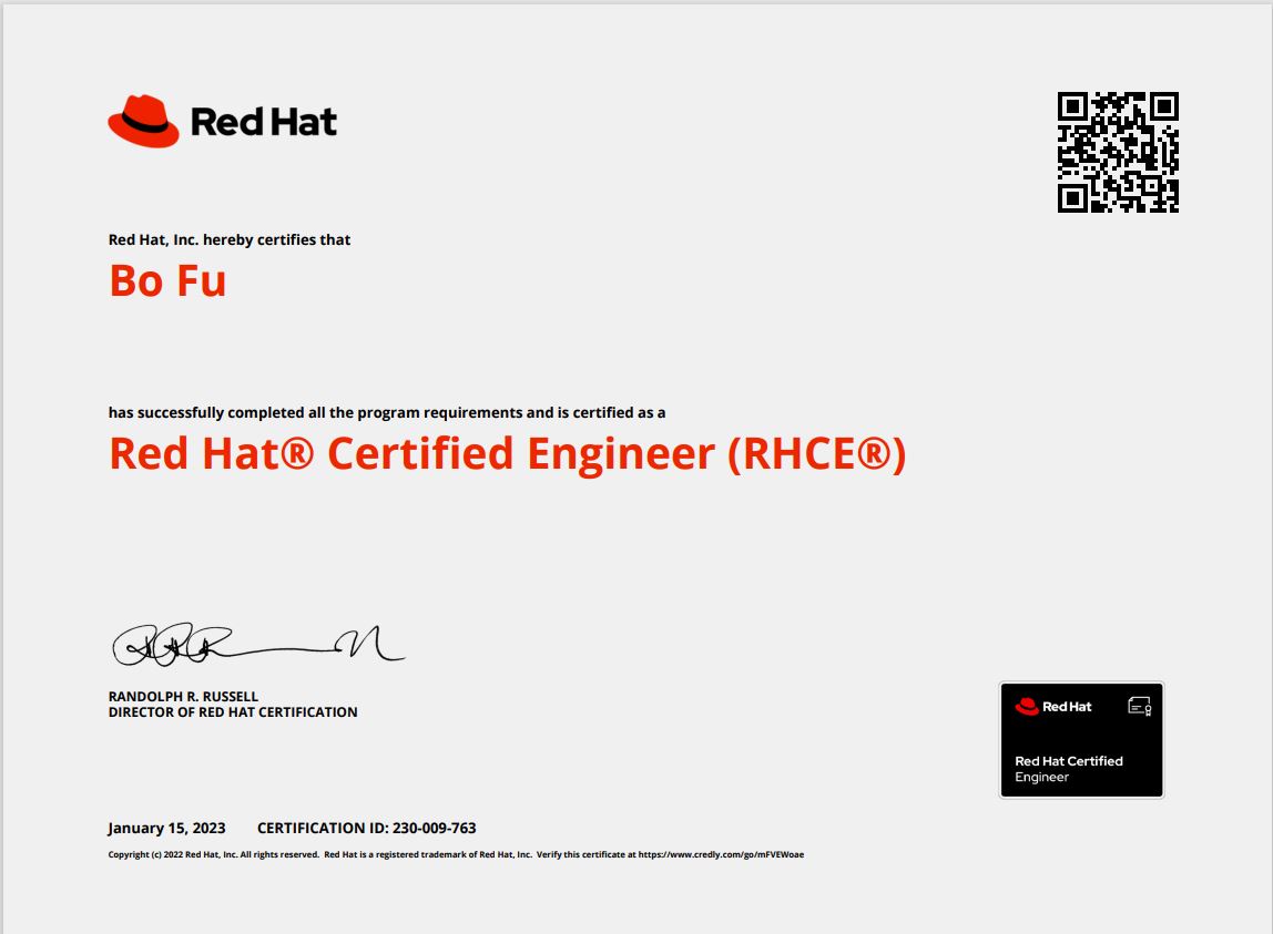 Red Hat Certified Engineer